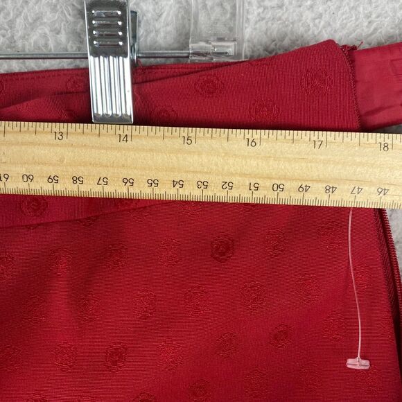 Talbots Women's Pants Heritage Size 14 Tapered Leg Red On Red Design Retail $109 - Picture 7 of 10